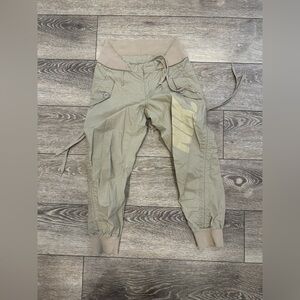Nike Jogger Pants Crop Cotton Medium Beige Bling Quick Dry